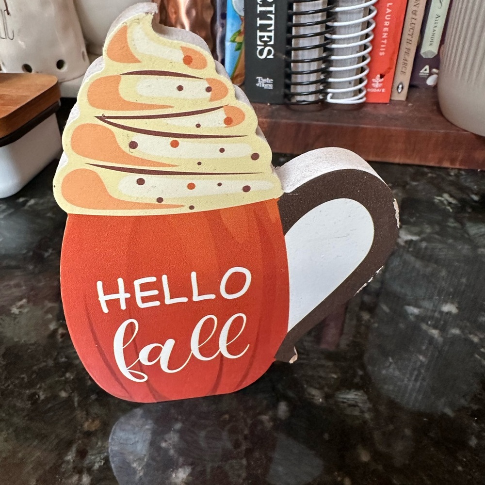 Hello Fall Coffee Cup Decor